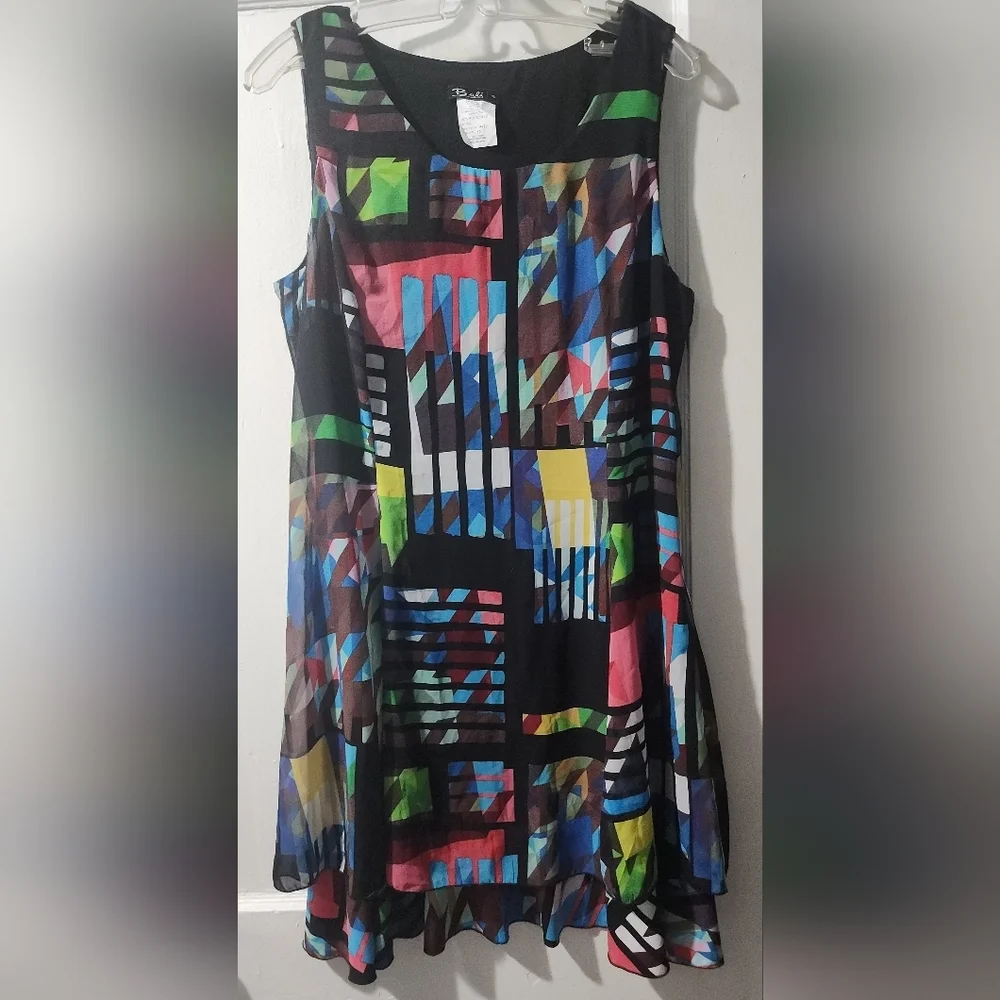 Bali Colorful Abstract Mini Dress - Picture 4 of 4